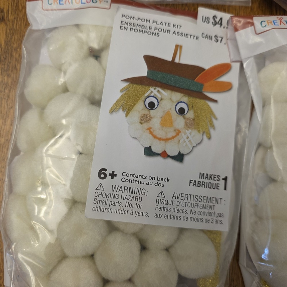 Thanksgiving Crafts Kids 4 Craft Kits DIY 29 Ornaments Fox Turkey Scarecrow - Picture 5 of 13